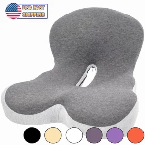 Ergonomic Memory Foam Seat Cushion with Lumbar and Back Support Coccyx Cushion