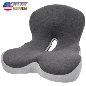 Memory Foam Seat Cushion w/ Ergonomic Lumbar & Back Support Coccyx and Tailbone