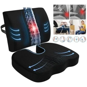 Cushion Seat Pillow Orthopaedic Coccyx Back Pain Relief Memory Foam Office Chair