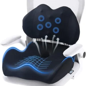 Lexeme X Large Memory Foam Seat Cushion Lumbar Support Pillow for Sciatica & Tai