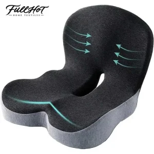 Ergonomic Memory Foam Seat Cushion with Lumbar and Back Support Coccyx Cushion